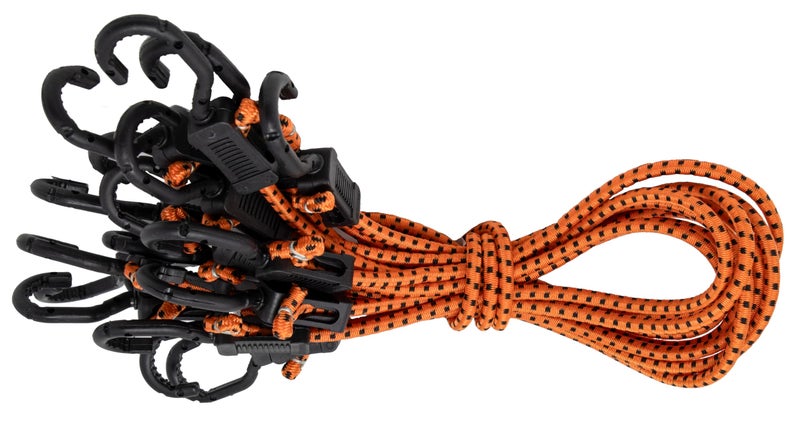 Kotap MABC32 All Purpose Adjustable Bungee Cords with Hooks 32Inch OrangeBlack 10 Count