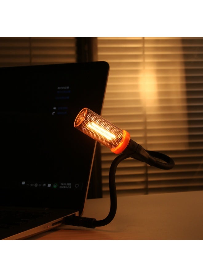 syta Portable USB Vacuum Tube Shaped LED Light, Flicker-Free Ceramic Filament Lamp, Touch Control Dimmable Night Light, Warm & Multi-Color Mood Lighting for Bedroom, Car Interior, Laptop & Power Bank use - Image 2