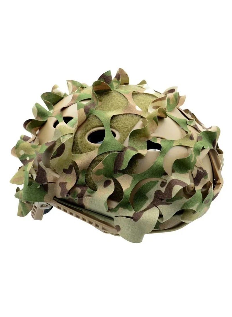Camo Fast Helmet Cover Protector Laser Cut Leaf Shape Helmet Cloth Hunting Helmets Accessories - Image 5