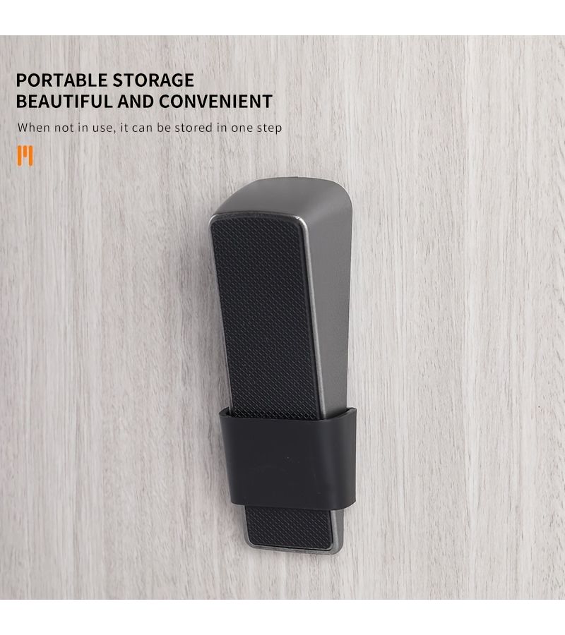 Grey Door Stopper Silent Anti Collision Creative Windproof Holder Fixer Wedge With Storage Box - Image 2