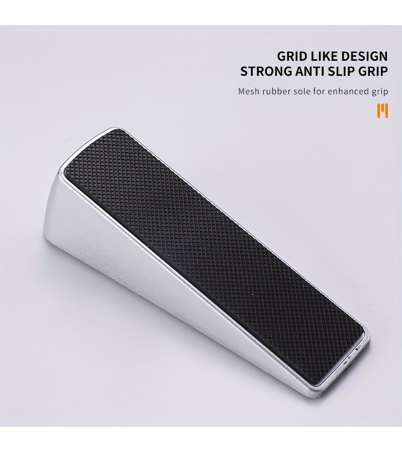 Grey Door Stopper Silent Anti Collision Creative Windproof Holder Fixer Wedge With Storage Box - Image 3