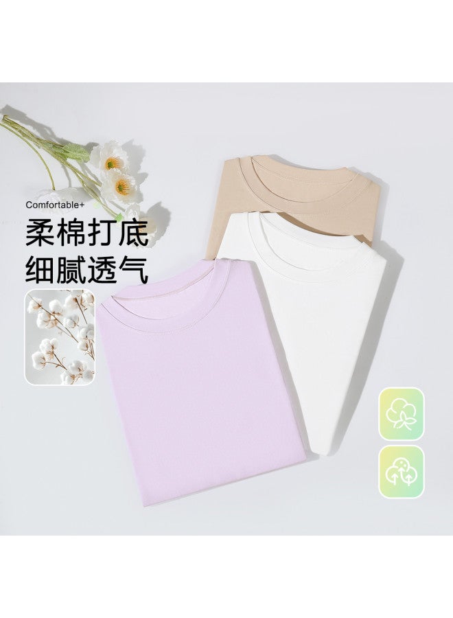 Red Bean Cloud-Soft Cotton Short-Sleeve T-Shirt For Women, Summer Layering Top, Lightweight And Versatile For Outer Wear, Slimming Women'S Tee - Image 4