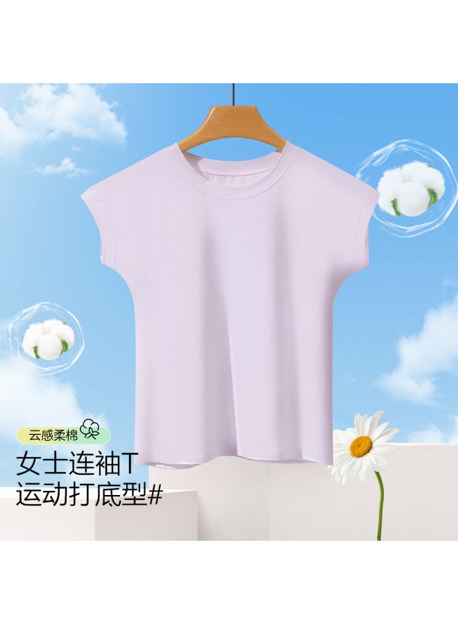 Red Bean Cloud-Soft Cotton Short-Sleeve T-Shirt For Women, Summer Layering Top, Lightweight And Versatile For Outer Wear, Slimming Women'S Tee - Image 2