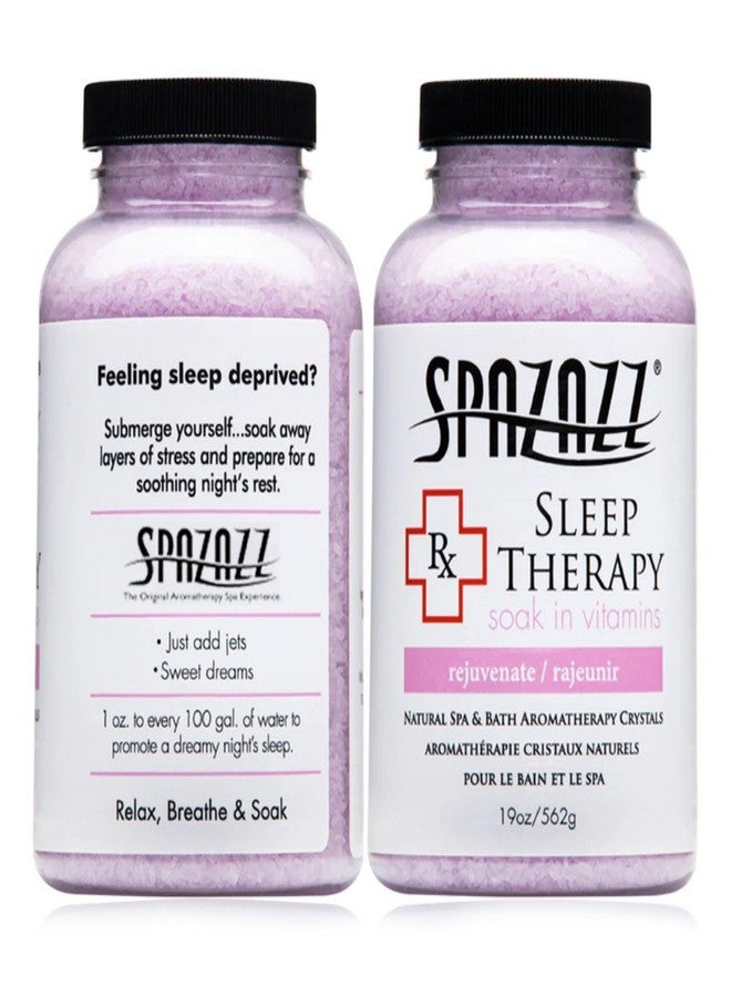 spazazz سبازاز RX علاج النوم زيوت عطرية بلورات ملح الحمام 2-عبوة (19 أونصة لكل منها) - سبازاز زيوت عطرية لملح الحمام لأحواض الاستحمام والحمامات، آمن لجميع أنواع الحمامات والسبا - Image 2