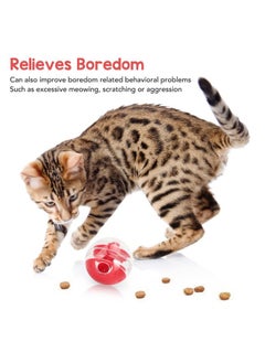 Zerodis Zerodis Cat Leaky Food Toy Ball,Pet Interactive Slow Feeder Puzzle Ball Cat Treat Dispenser Toys for Bored Cats Relieve Boredom Dog Teeth Grinding Feeding  - Image 3