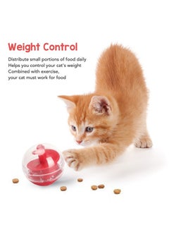 Zerodis Zerodis Cat Leaky Food Toy Ball,Pet Interactive Slow Feeder Puzzle Ball Cat Treat Dispenser Toys for Bored Cats Relieve Boredom Dog Teeth Grinding Feeding  - Image 2