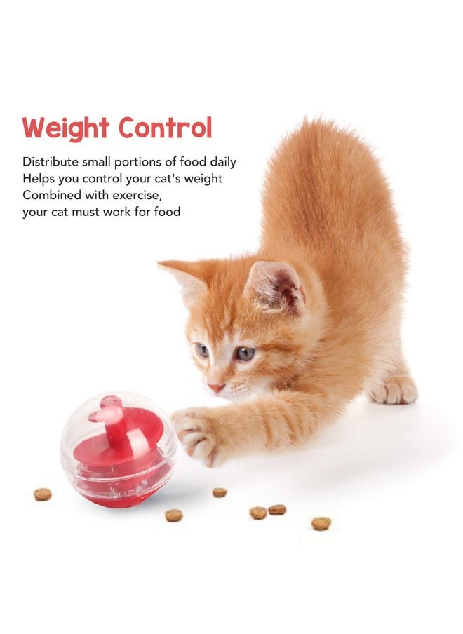Zerodis Zerodis Cat Leaky Food Toy Ball,Pet Interactive Slow Feeder Puzzle Ball Cat Treat Dispenser Toys for Bored Cats Relieve Boredom Dog Teeth Grinding Feeding  - Image 2