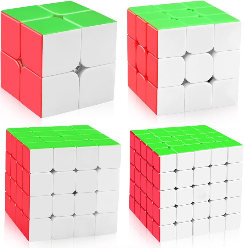 D-FantiX DFantiX Speed Cube Set Meilong MF2S 2x2 MF3S 3x3 MF4S 4x4 MF5S 5x5 Stickerless Speed Cubes Bundle with Gift Box - Image 3