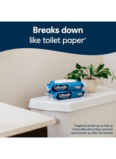 Cottonelle Fresh Feel Flushable Wet Wipes, Adult Wet Wipes, 8 Flip-Top Packs, 42 Wipes Per Pack (336 Total Wipes), Packaging May Vary  - Image 3
