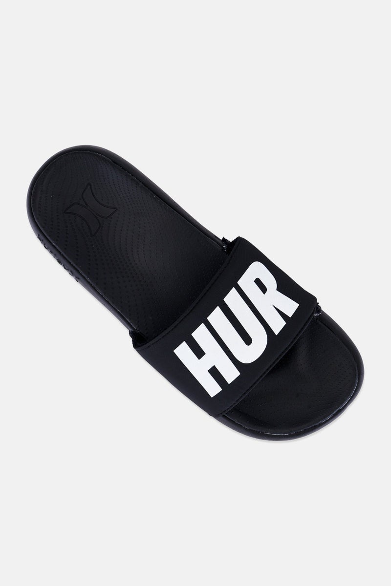 Hurley شباشب للرجال بشعار العلامة التجارية، أسود - Image 4