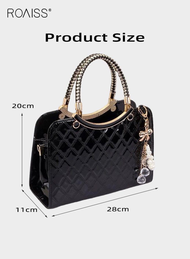 roaiss New Style Womens Handbags Black Wedding Bags Ladies Bags Messenger Bags Light Luxury High End Tote Bags for Work Travel Shopping Gift - Image 2
