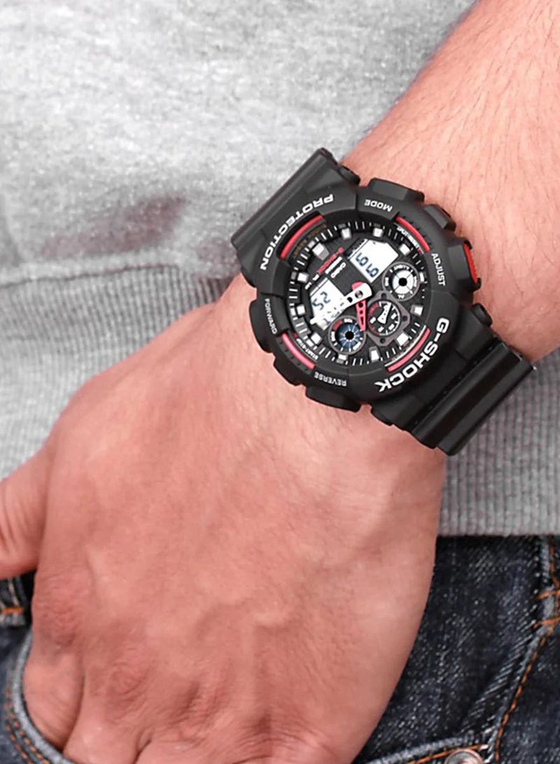 Shock Casio Watch G Shock for Men Analog Digital Black Men's Watch GA100-1A4 - Image 4