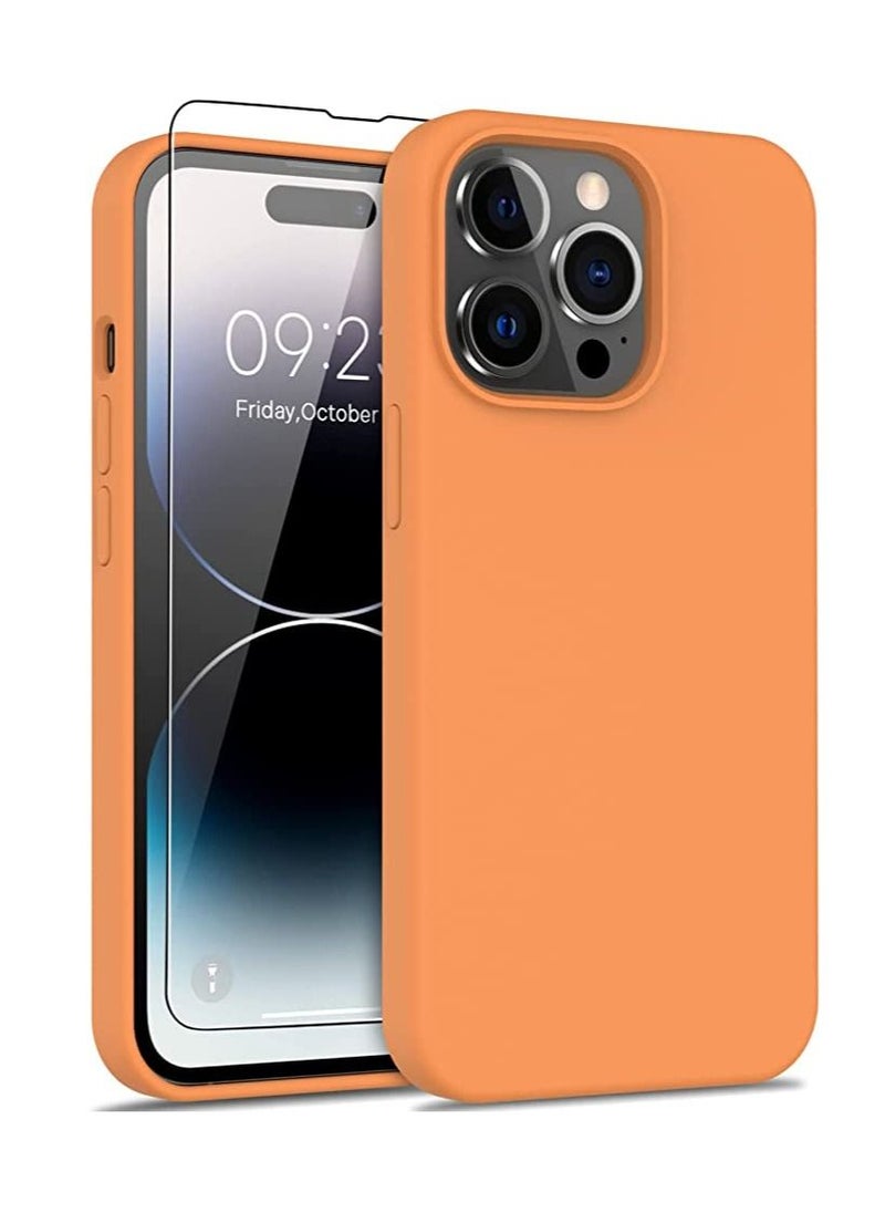 Generic iPhone 14 Pro Max Case with Screen Protector,Soft Flexible Silicone Gel Rubber Bumper Cover,Slim Fit Shockproof Protective Phone Case for iPhone 14 Pro Max 6.7  - Image 1