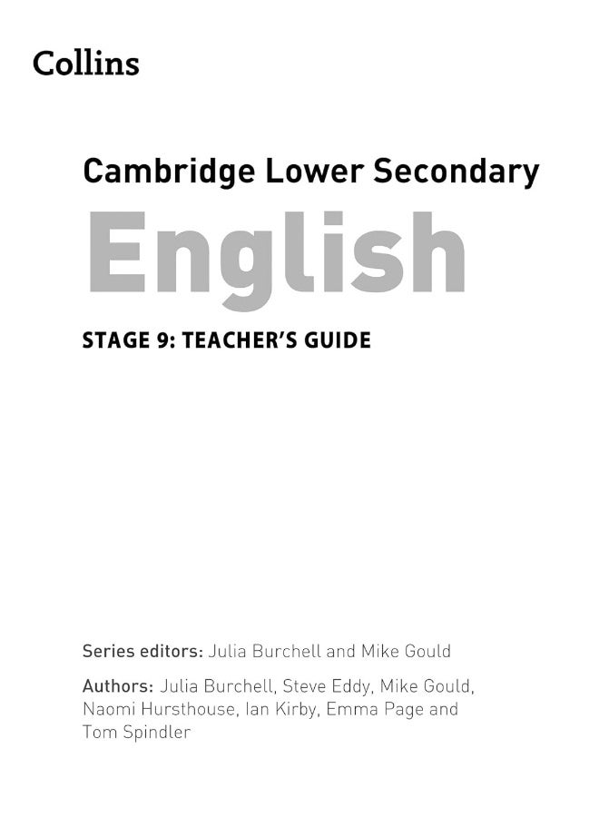 Collins Cambridge Lower Secondary English - Lower Secondary English Teacher's Guide: Stage 9 - Image 3