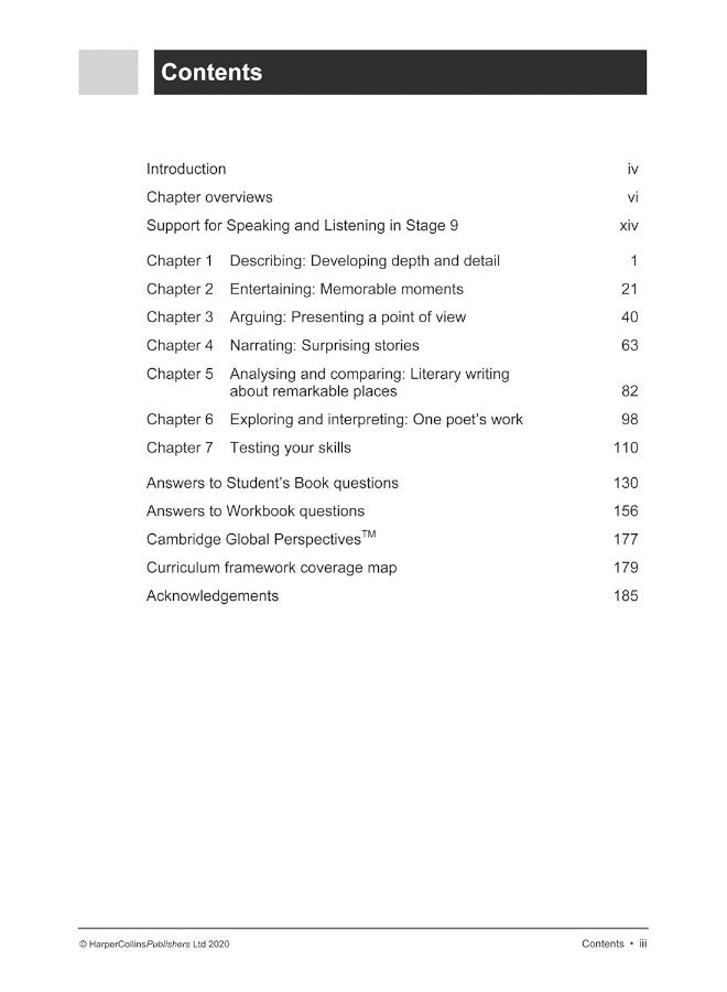 Collins Cambridge Lower Secondary English - Lower Secondary English Teacher's Guide: Stage 9 - Image 1