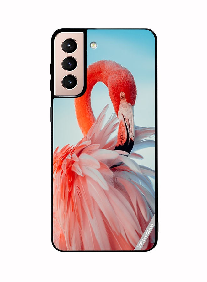 VR CREATIVE Protective Case Cover For Samsung Galaxy S21 5G Flamingo Design Multicolour - Image 1