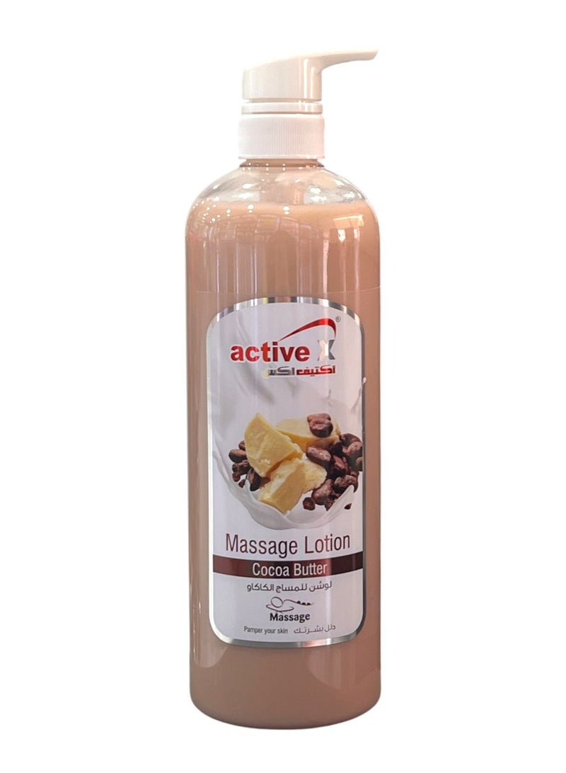 ActiveX Cocoa Butter Massage Lotion – 1000ml | Nourishing, Hydrating & Relaxing Body Moisturizer for All Skin Types