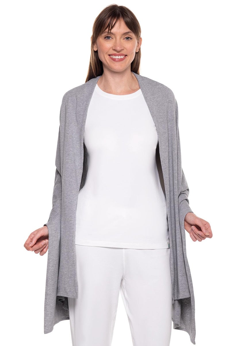 Coolibar Beach Shawl - UPF 50+ Sun Protection - Sanibel in Grey Heather - Image 1