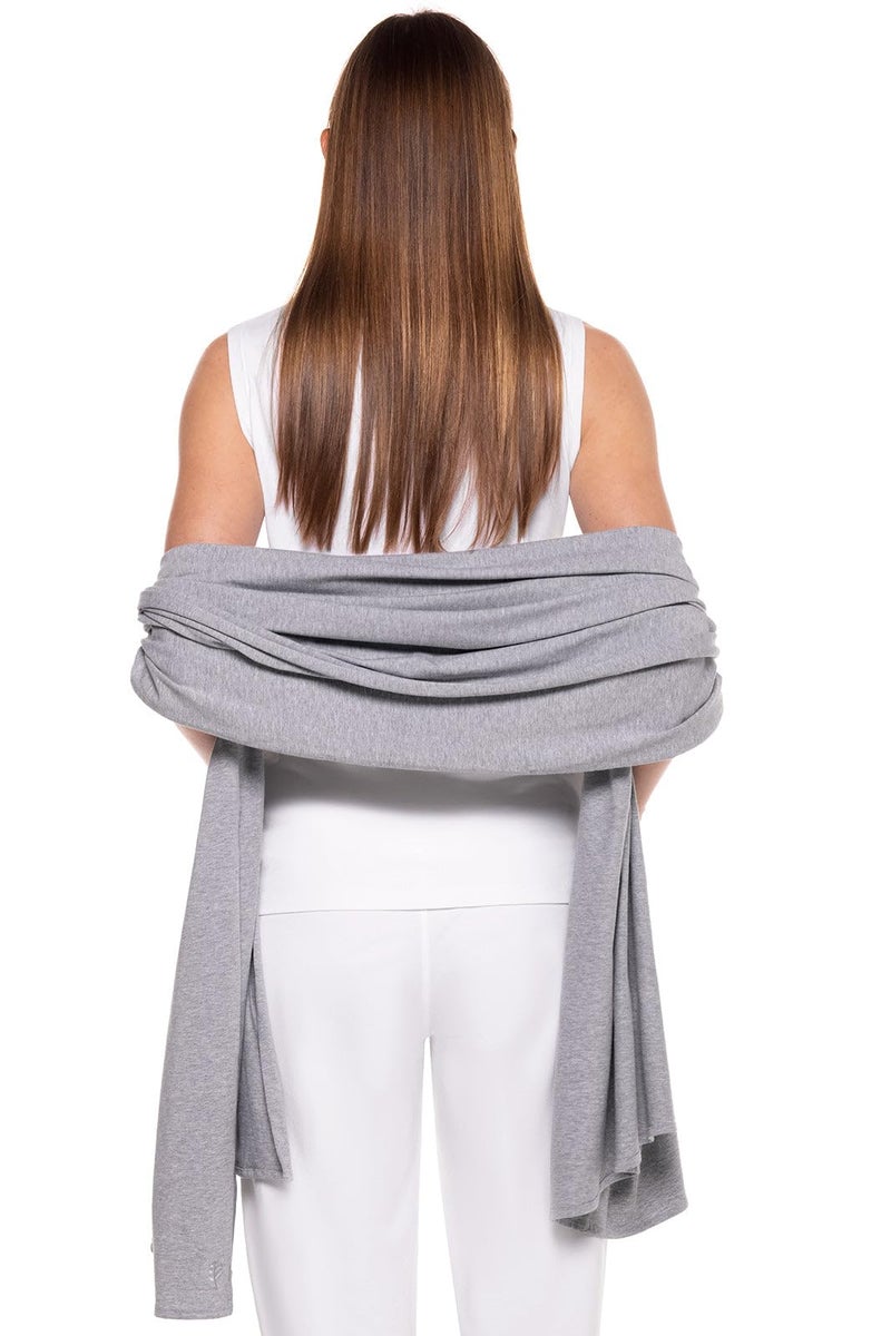 Coolibar Beach Shawl - UPF 50+ Sun Protection - Sanibel in Grey Heather - Image 5