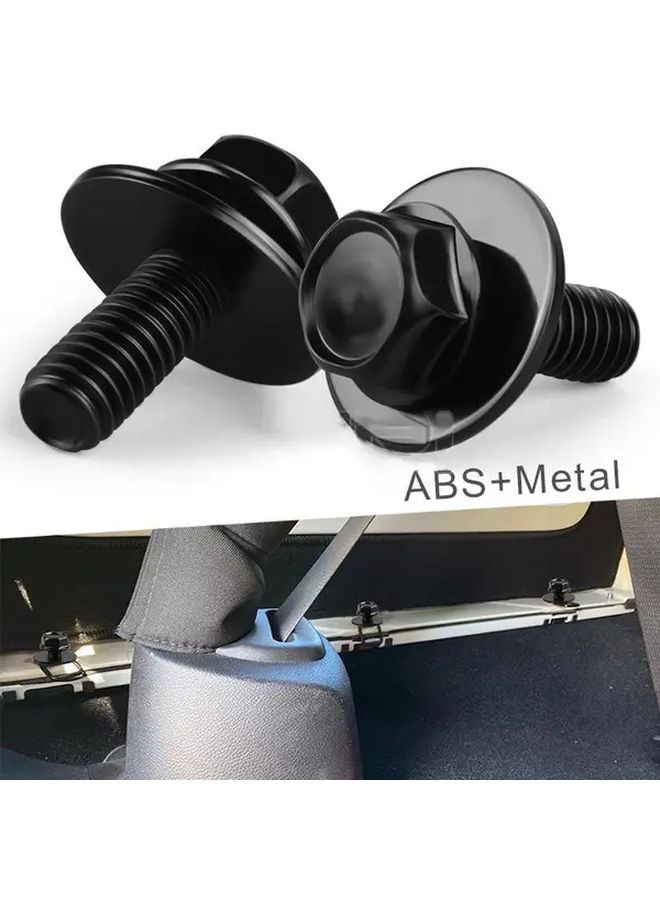 10pcs Black M6 Car Body Bolts Nuts 1 0x16mm 10mm Hex 17mm Washer Durable Metal - Image 3