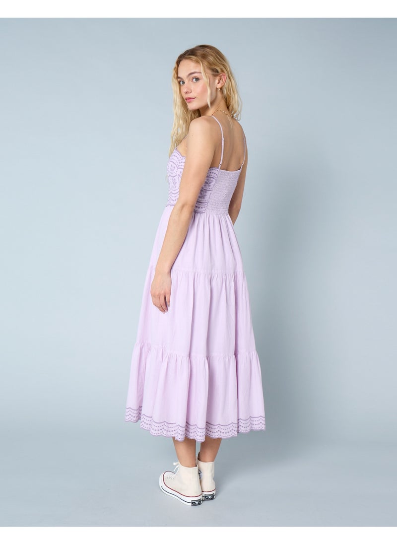American Eagle AE Scalloped Tiered Midi Dress  - Image 1