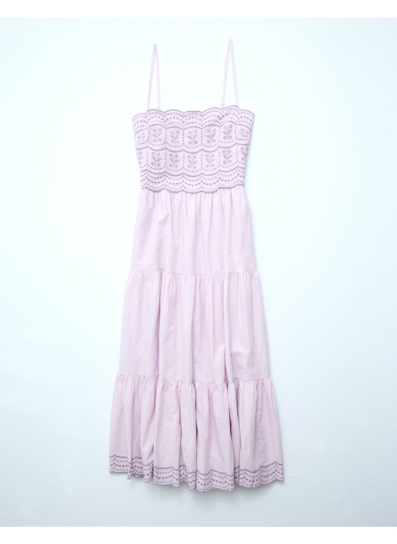 American Eagle AE Scalloped Tiered Midi Dress  - Image 2