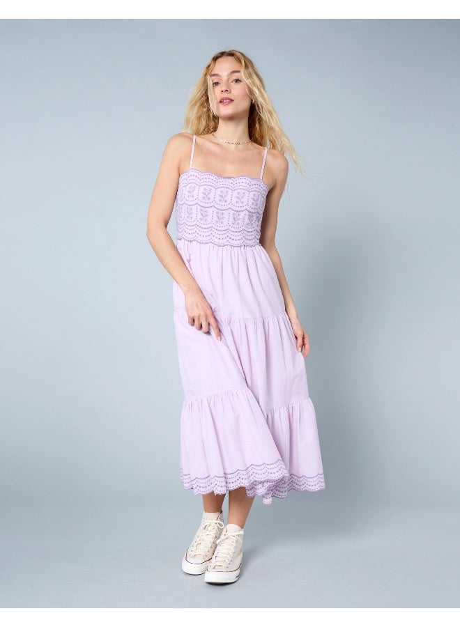 American Eagle AE Scalloped Tiered Midi Dress  - Image 1