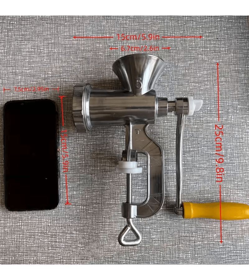 2026 Upgraded Stainless Steel Manual Meat Grinder Heavy Duty Hand Crank With Desktop Clamp For Home And Commercial Use - Image 2