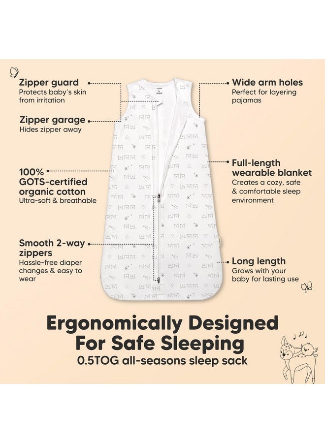KeaBabies 2-Pack Baby Sleep Sacks,Zipper Wearable Blanket - 0.5TOG Organic Cotton,Lightweight,Soft Cozy Toddler Sleeping Sack 6-12 months, Easy to Wear Large Newborn Transition Swaddles Sleepsacks (BumbleBear) - Image 2