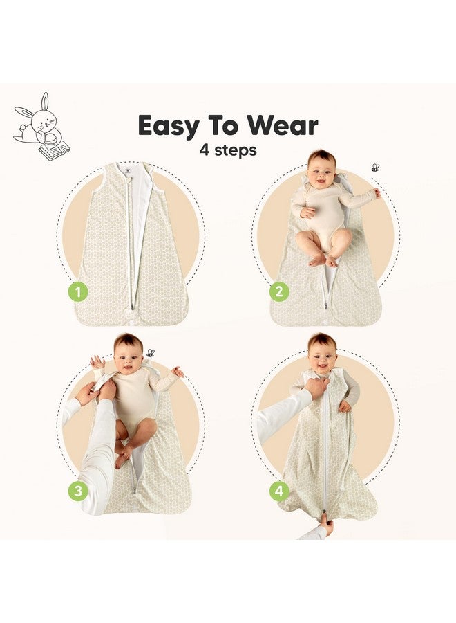 KeaBabies 2-Pack Baby Sleep Sacks,Zipper Wearable Blanket - 0.5TOG Organic Cotton,Lightweight,Soft Cozy Toddler Sleeping Sack 6-12 months, Easy to Wear Large Newborn Transition Swaddles Sleepsacks (BumbleBear) - Image 3