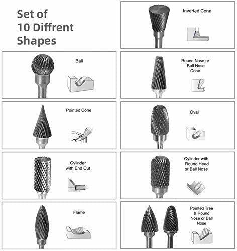 10PCS carbide die grinder drill Routing Router Bits Burr Rotary Tools 10PCS carbide die grinder drill Routing Router Bits Burr Rotary Tools  - Image 3