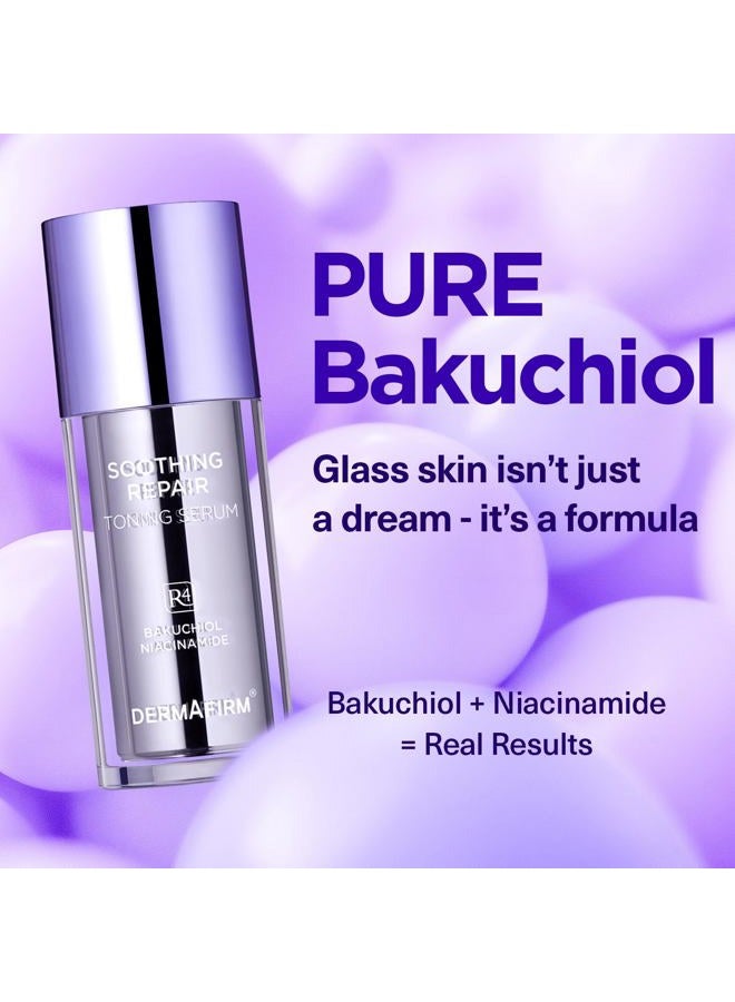 Dermafirm [DERMAFIRM] Soothing Repair Toning Serum R4 | Bakuchiol Face Serum w/Niacinamide & Peptides | Calming and Correcting Facial Serum for All Skin Types | No Animal Trials No Parabens 1.01 fl oz - Image 2