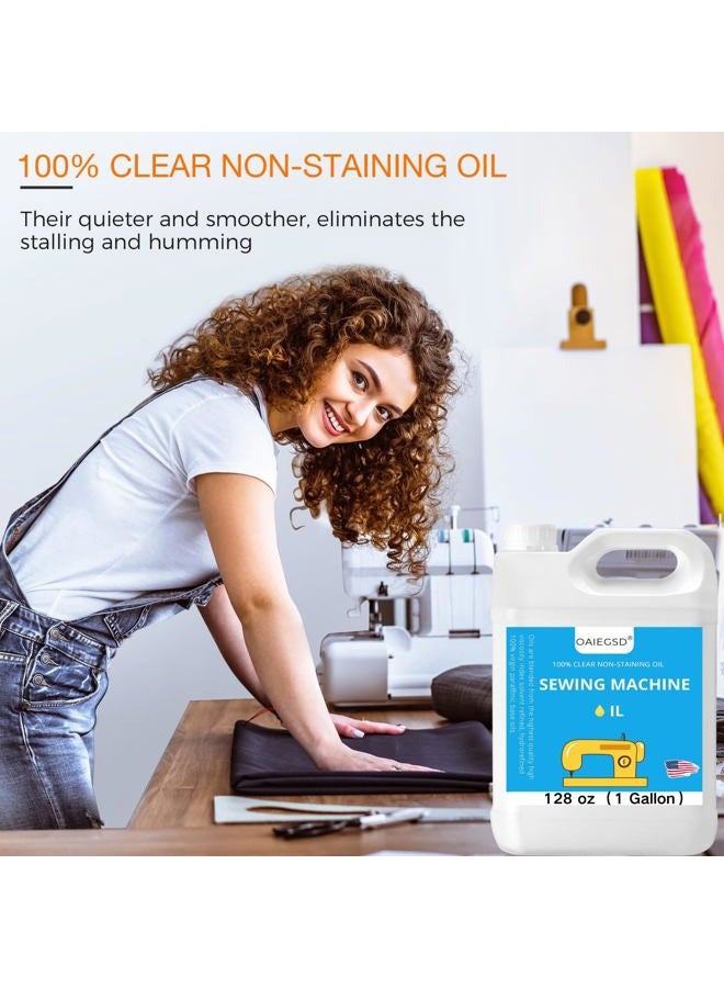 OAIEGSD 128 oz Fine Light Sewing Machine Oil and Lubricant, Commercial & Industrial Mineral Sewing Machine Oil for Lubricating Moving Parts of Textile Machinery, by OAIEGSD - Image 2