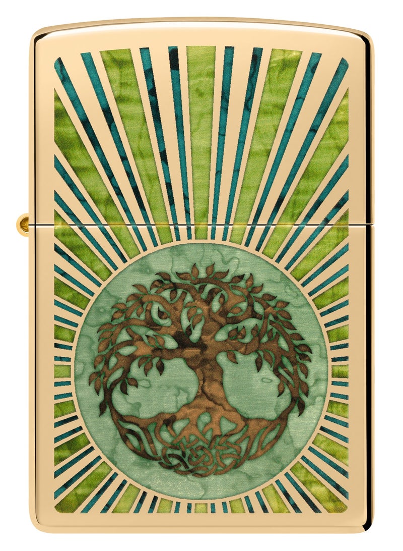 Zippo 48391 254 Spiritual Design High Polish Brass Windproof Lighter - Image 2