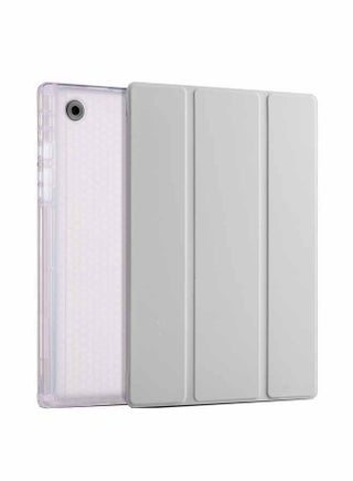 Samsung Galaxy Tab A9+ / A9 Plus,Transparent Airbag With Pen Slot For Anti Drop, Tablet Protective Cover, Triple Fold Multi Angle Design, Automatic Wake-up/sleep, Soft Leather,Grey - pzsku/Z133244D8724BA88E1039Z/45/1743034154/7a9ba719-d9ae-436a-91c5-2533c4433d41
