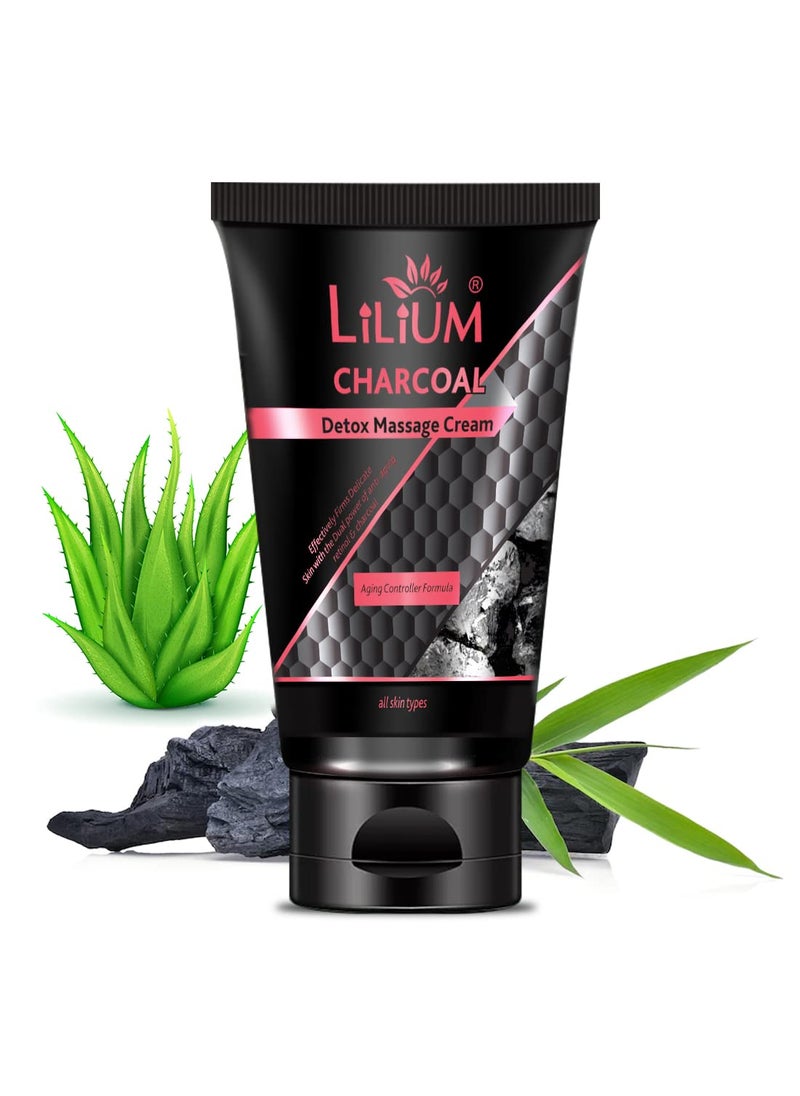 LILIUM Lilium Herbal Charcoal Face Massage Cream 100ml  - Image 1