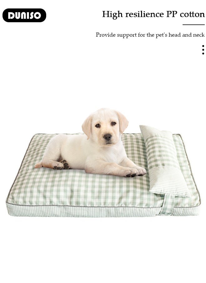 DUNISO Ultra Comfortable Cooling Pet Beds, Pet Cot, Puppy Beds Lounger with Removable Washable Cover and Non-Slip Bottom, Puppy Sleeping Mattress with Heavy Fillers Pad Cushion, Dog Beds with Removable Soft Pillow, Kennel Cot for Small, Medium and Big Dogs  - Image 4