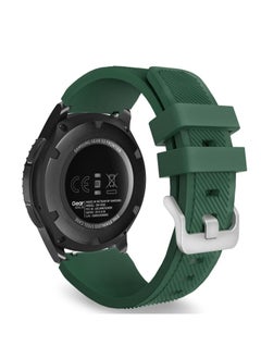 Generic Silicone Sport Band 22MM Strap For Samsung Galaxy Watch 3 45mm/Watch 46mm/Gear S3/Huawei watch GT3 GT4 46MM/Huawei Watch 3&4/3&4 Pro/GT2E/GT2 Pro/GT GT2 46MM/Amaz fit GTR 4/3/3Pro/2/2e Green  - Image 1