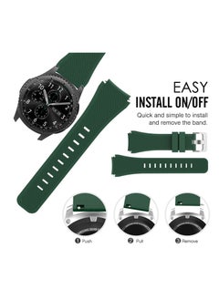 Generic Silicone Sport Band 22MM Strap For Samsung Galaxy Watch 3 45mm/Watch 46mm/Gear S3/Huawei watch GT3 GT4 46MM/Huawei Watch 3&4/3&4 Pro/GT2E/GT2 Pro/GT GT2 46MM/Amaz fit GTR 4/3/3Pro/2/2e Green  - Image 5
