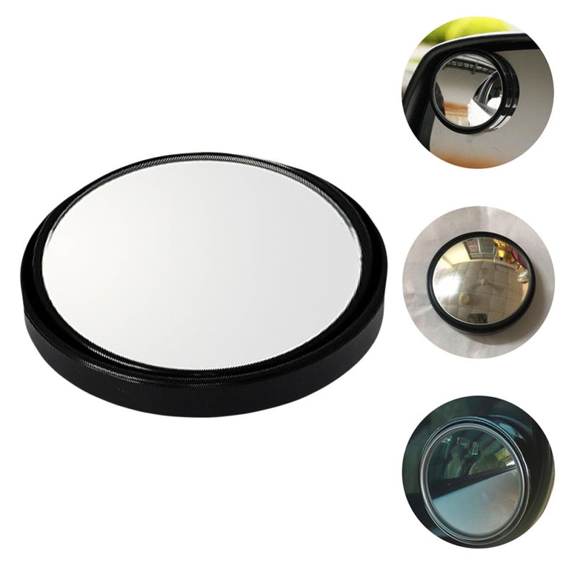 Unomor 360 Degree Rotatable Wide Angle Blind Spot Mirror Black for Cars Trucks SUVs - Image 5