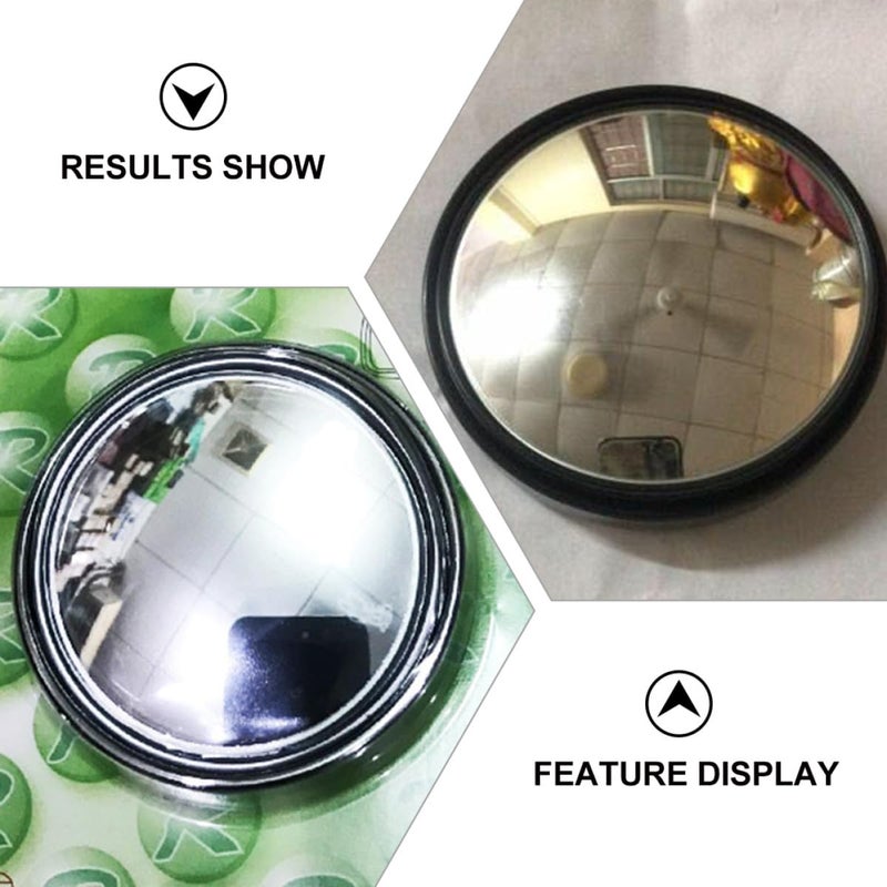 Unomor 360 Degree Rotatable Wide Angle Blind Spot Mirror Black for Cars Trucks SUVs - Image 4