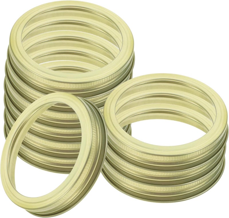 GALPADA 20Pcs Mason Jar Screw Bands 86Mm Gold Tinplate Canning Rings for Regular Mouth Jars Food Preservation Canning Supplies - Image 1