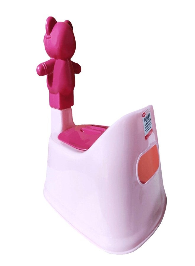 SONAL - PANDA (Small Size) Baby Potty Training Toilet seat without Removable Tray, Lid For Boy And KIds (Age 6-12 Mths) Potty Seat/Potty Box. (Pink) - Image 4