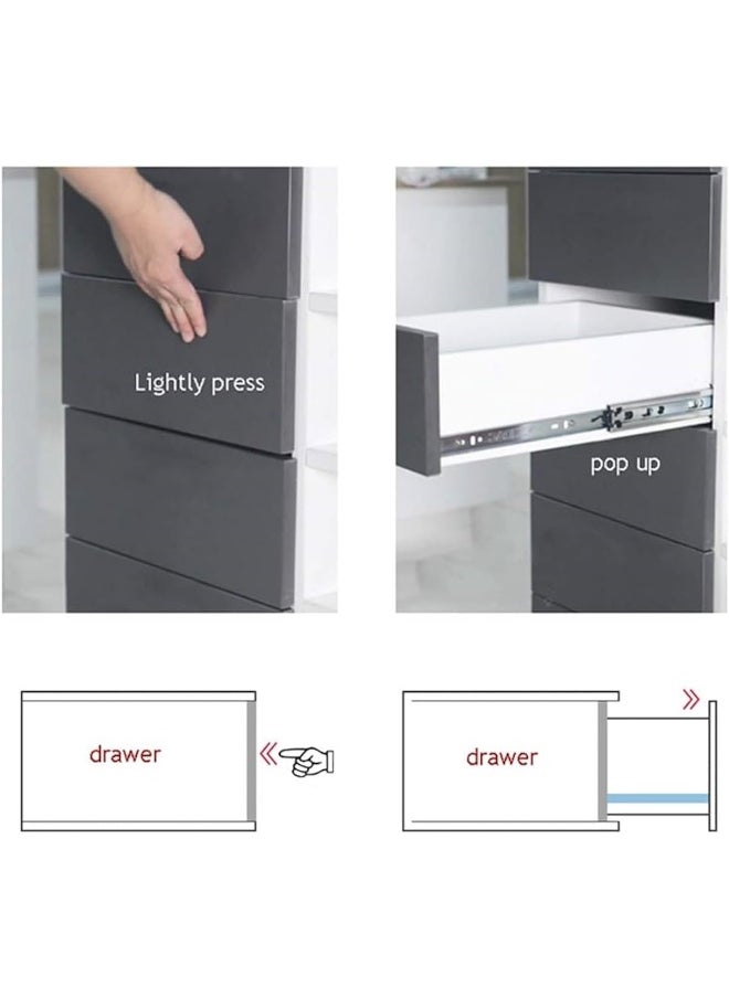 Royal Apex Royal Apex Push To Open Cabinet Drawer Slide Rail Ball Bearing System Side Mount Full Extension (14 inch (35cm))  - Image 4