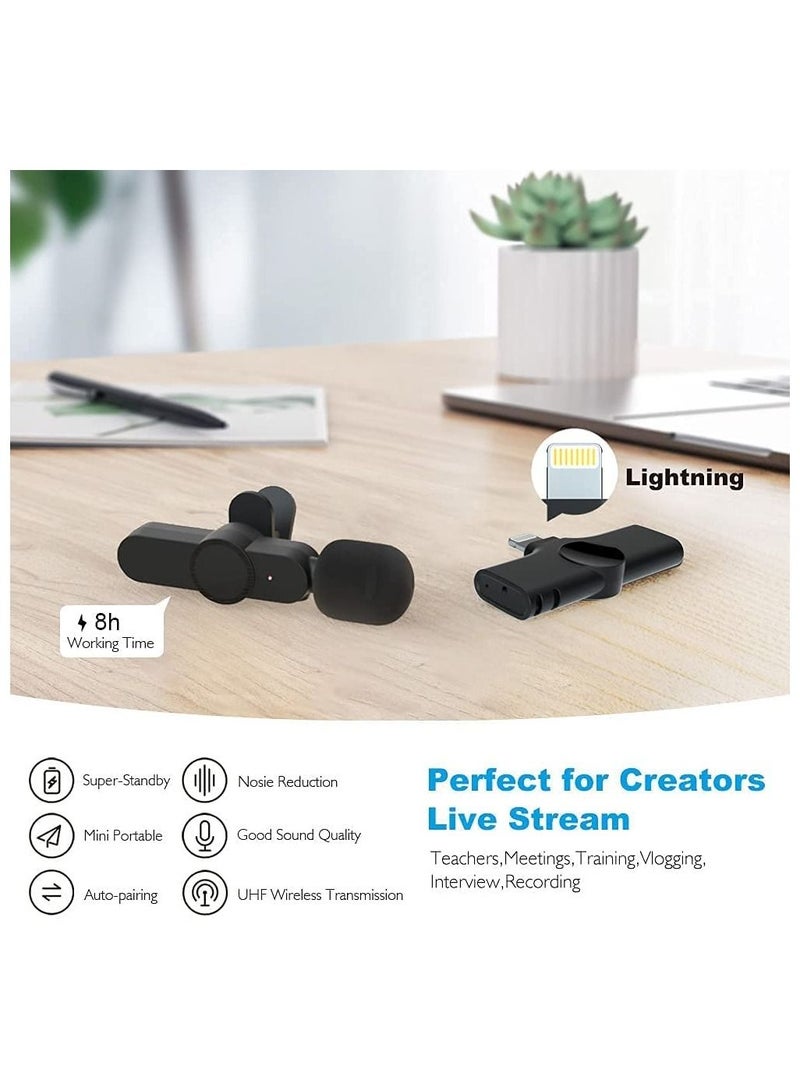 2 in 1 iphone or type-c Wireless Lavalier Microphone For IPhone, Plug Play, Portable Audio Video Recording Mic for Youtube, Live Stream, Vlog, Interview, Laptops PC - Image 4