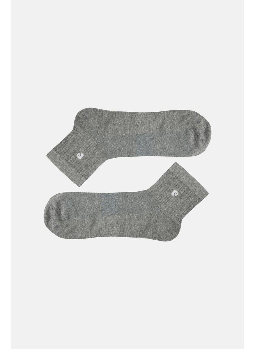pierre cardin Cotton 6-Pack Men's Short Sock Herringbone Belted Tennis Socks 5013-PC Gray  - Image 4