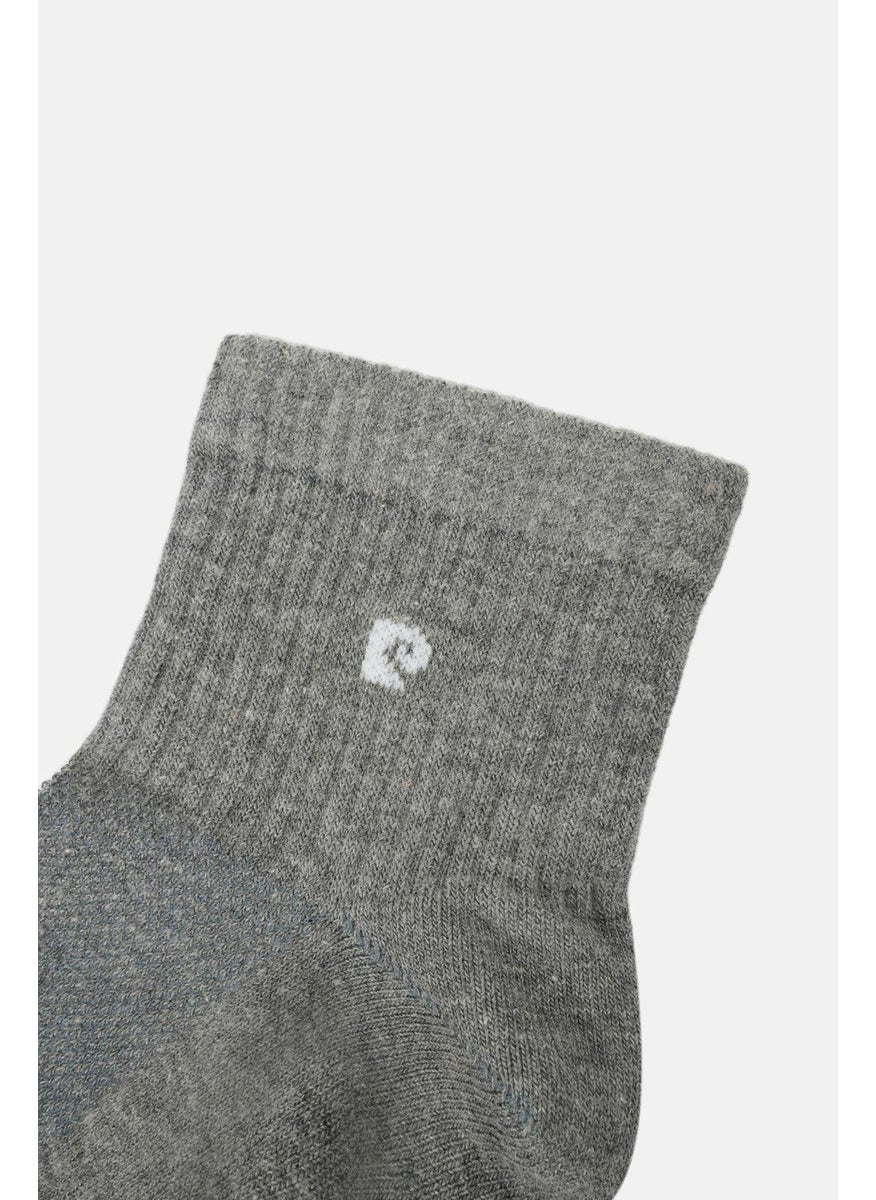 pierre cardin Cotton 6-Pack Men's Short Sock Herringbone Belted Tennis Socks 5013-PC Gray  - Image 5