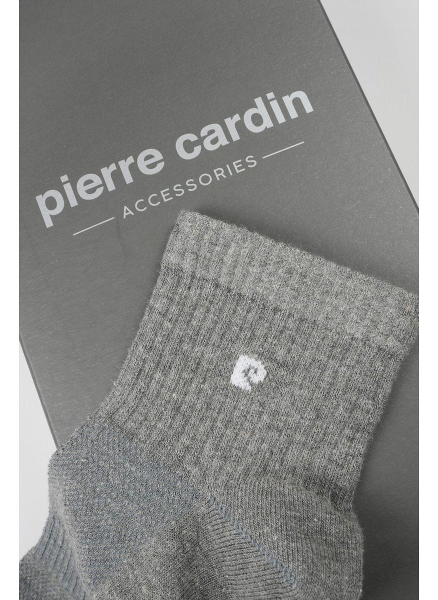 pierre cardin Cotton 6-Pack Men's Short Sock Herringbone Belted Tennis Socks 5013-PC Gray  - Image 1