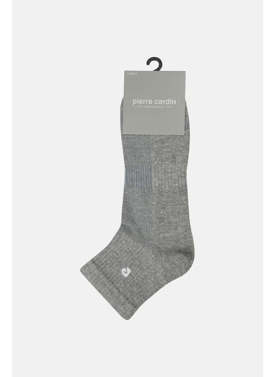 pierre cardin Cotton 6-Pack Men's Short Sock Herringbone Belted Tennis Socks 5013-PC Gray  - Image 2