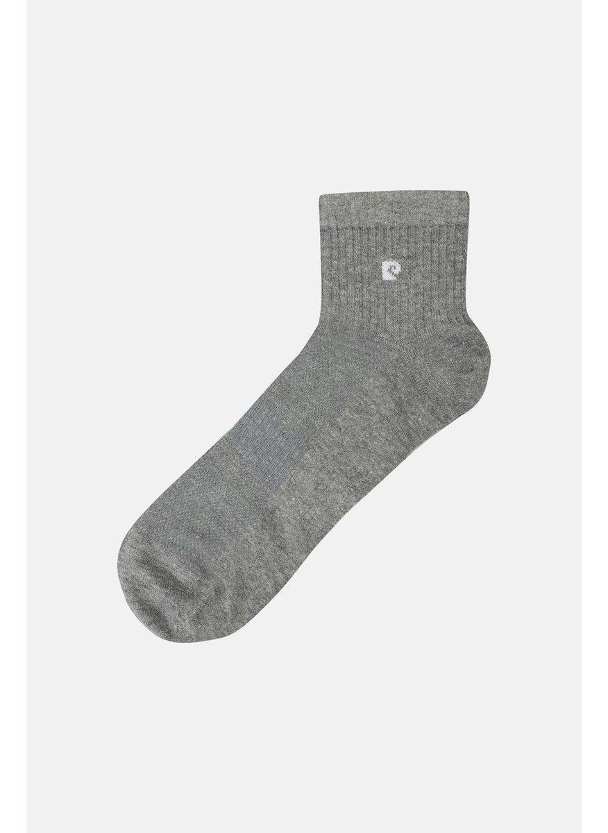 pierre cardin Cotton 6-Pack Men's Short Sock Herringbone Belted Tennis Socks 5013-PC Gray  - Image 3